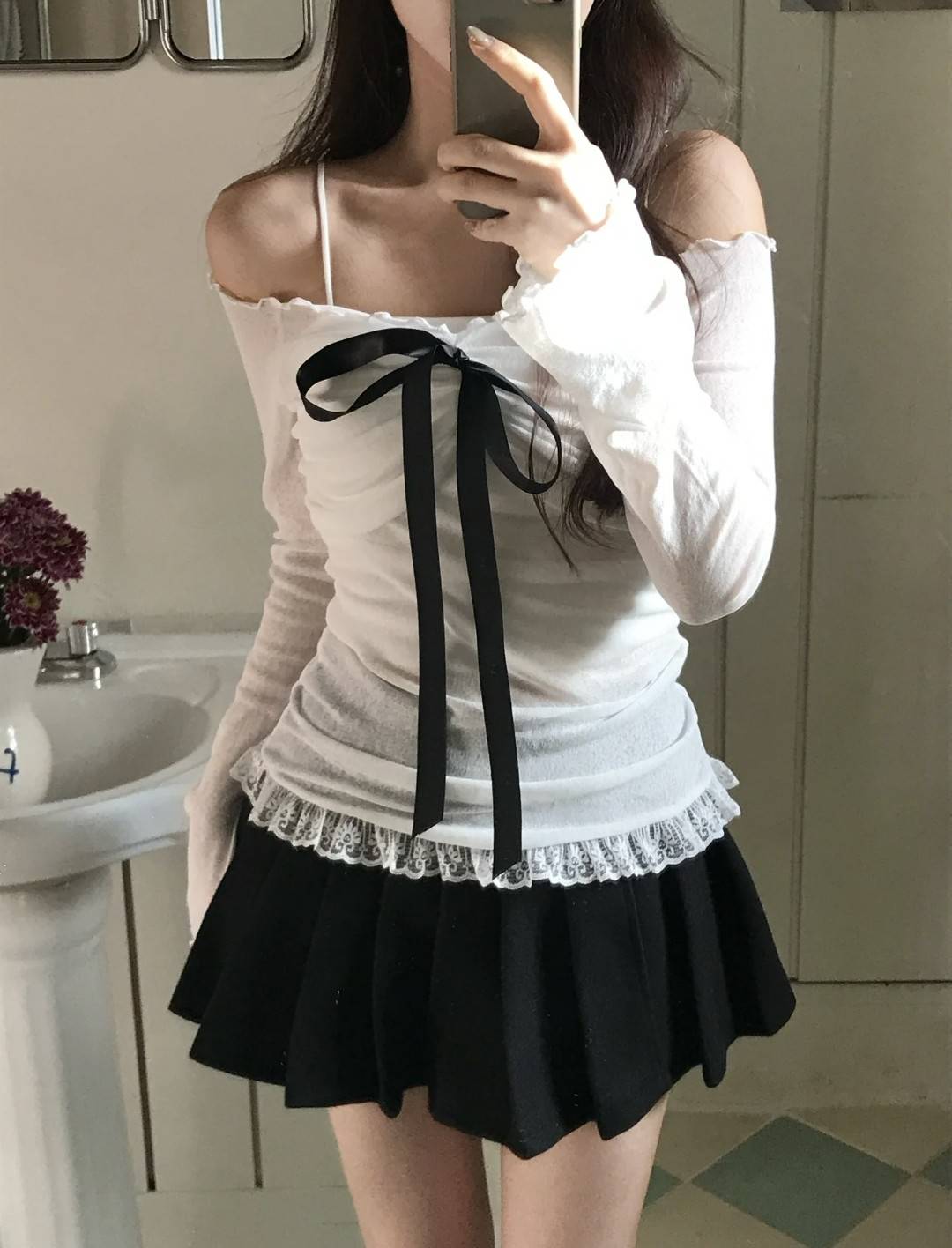 〔預購〕月光緞帶透紗蝴蝶結ｔ