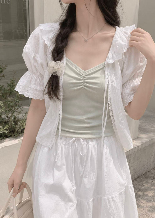 〔預購〕Mint Étoile 薄荷星光抓皺細肩背心