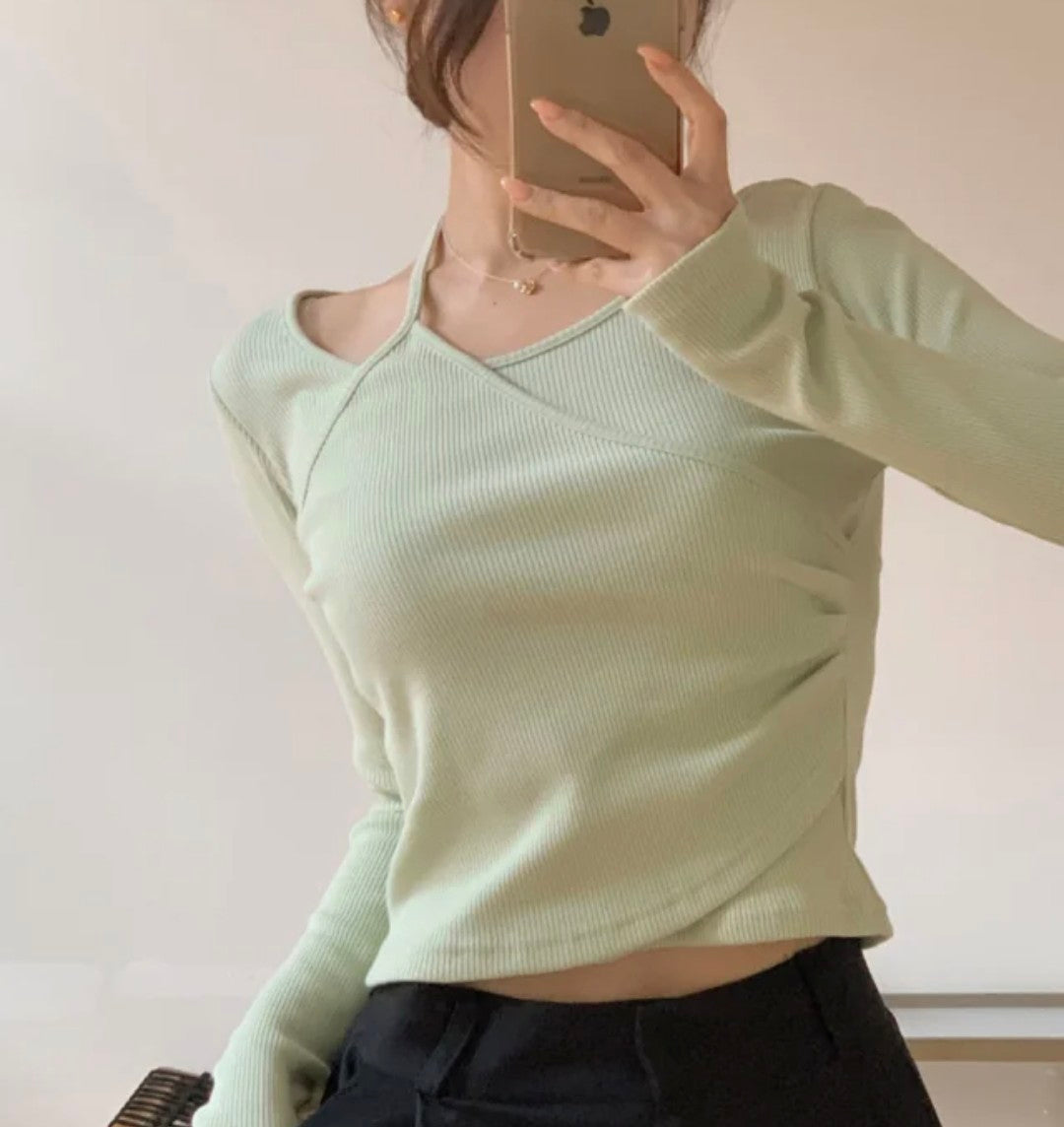 〔預購〕♡首爾日記繞頸上衣♡闆娘pick