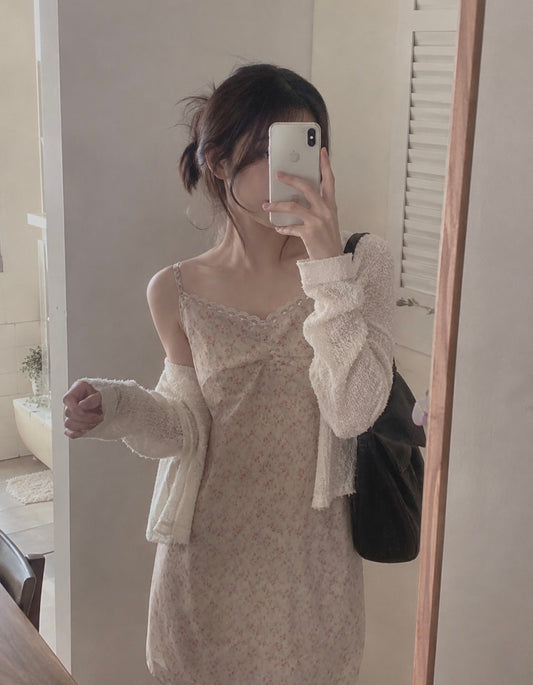 〔預購〕♡延南花期・蕾絲碎花洋裝♡